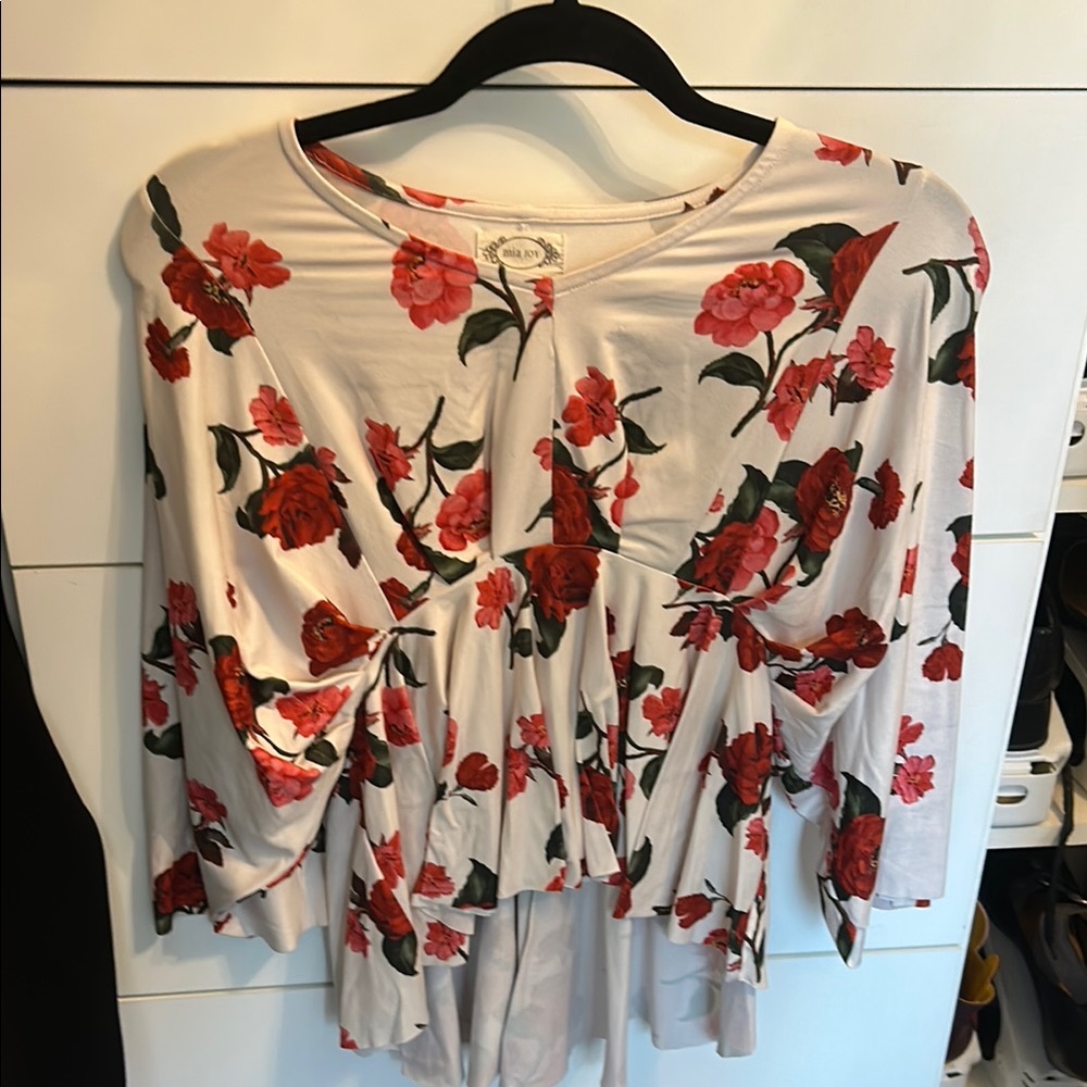 Mia Joy Floral Blouse Youth 10